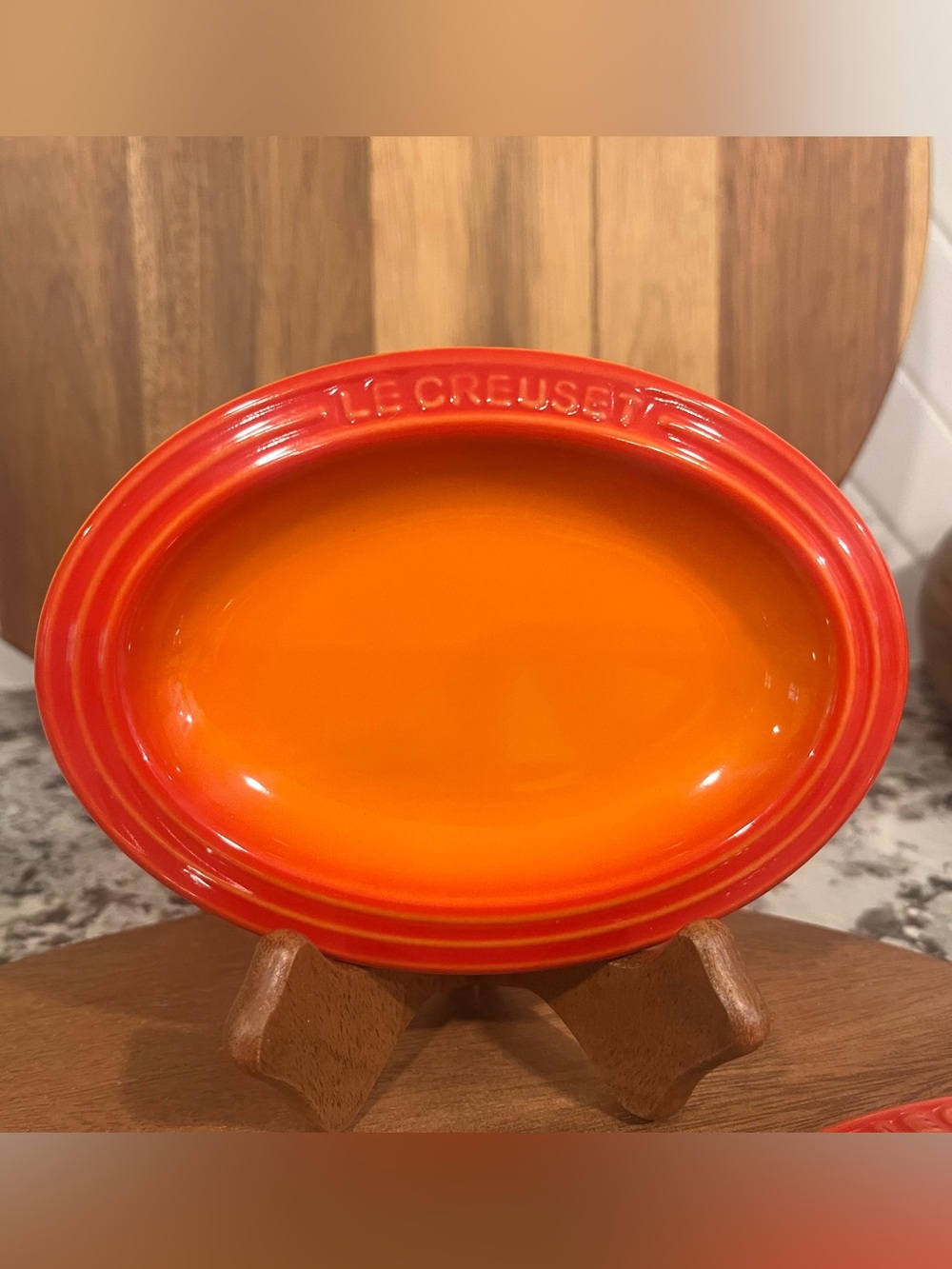 🍊🧡 4~Le Creuset Flame (Orange) Mini Oval 14 cm